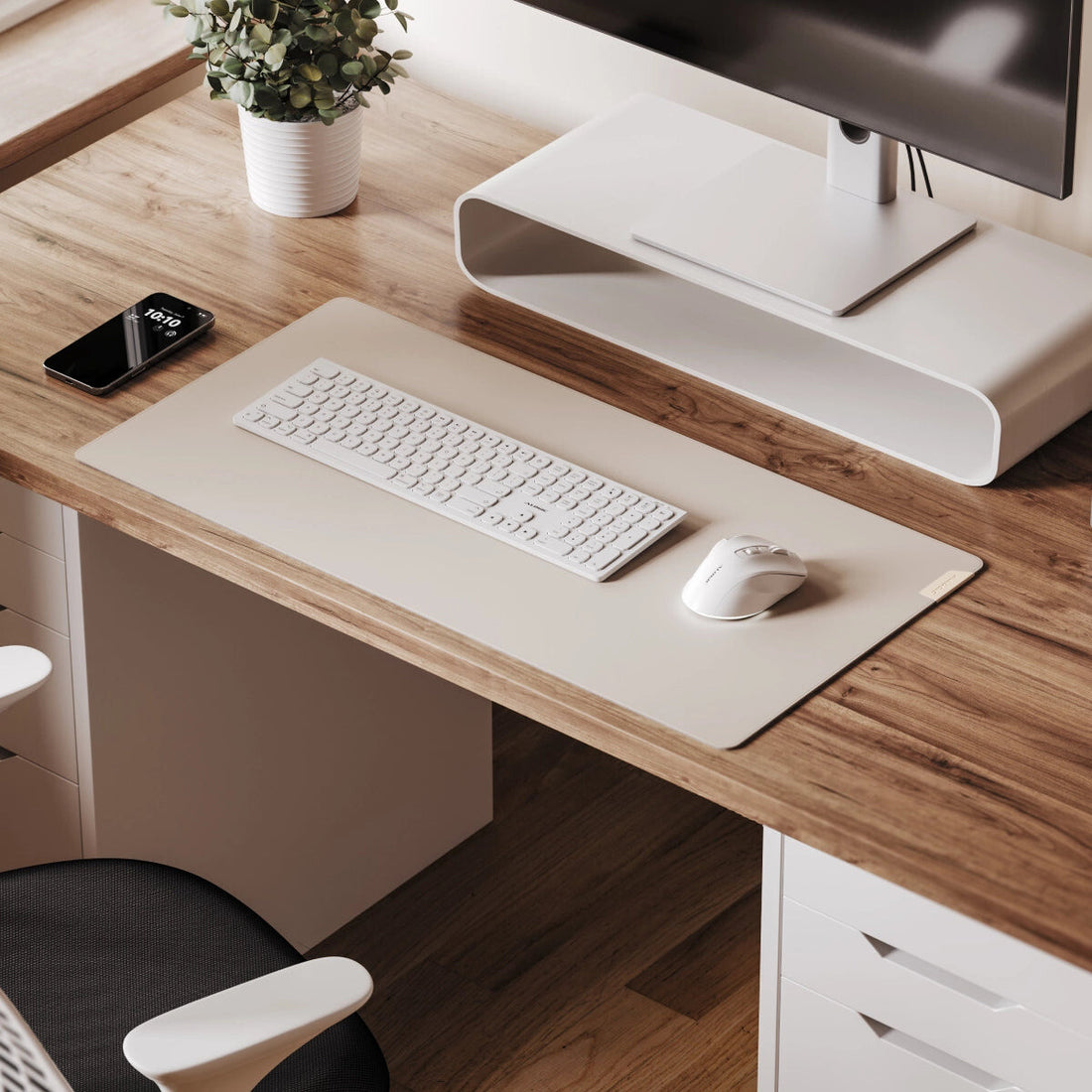 ALOGIC Duo Reversible Desk Mat with Premium Felt and Vegan Leather - image 2