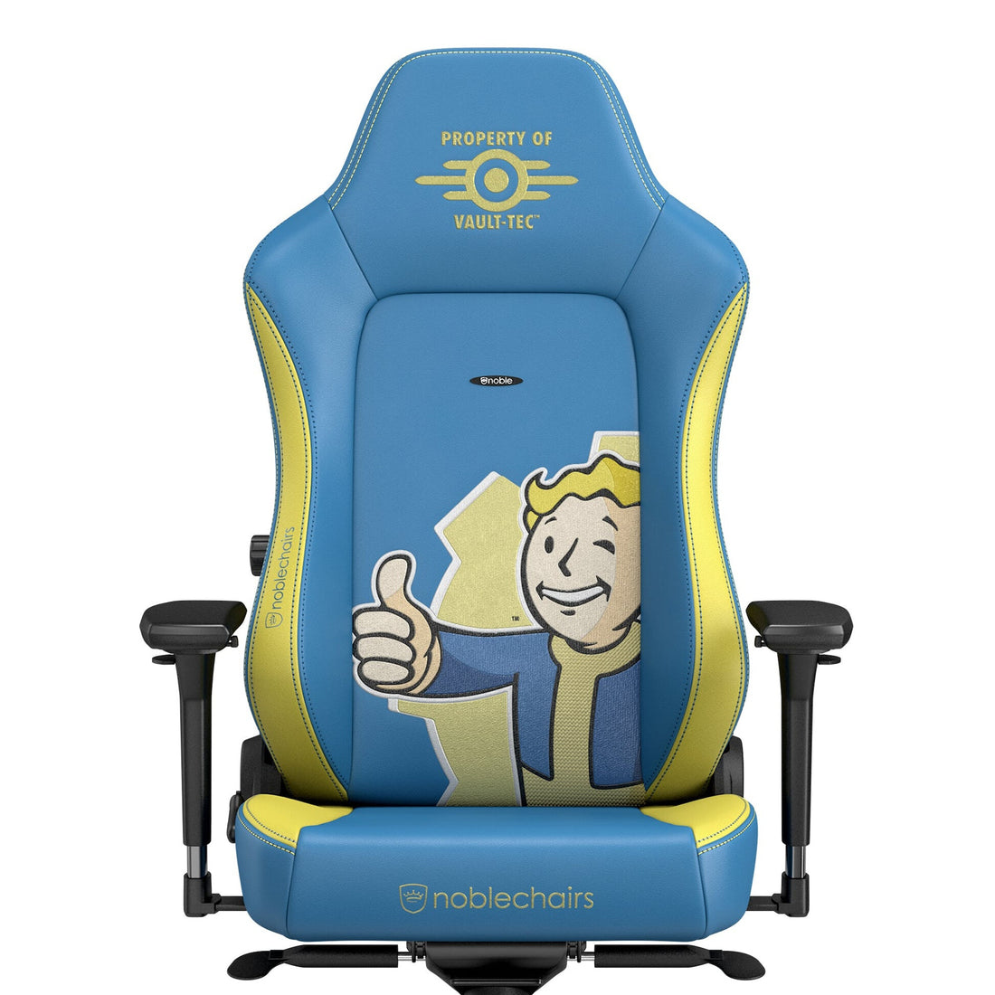 noblechairs HERO Gaming Chair - Fallout Vault-Tec Edition - Blue/Yellow - image 3