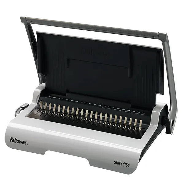 Fellowes Star Plus 150 Manual Comb Binding Machine - White/Grey