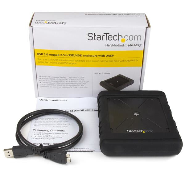 StarTech.com Rugged Hard Drive Enclosure - USB 3.0 to 2.5in SATA 6Gbps HDD or SSD - UASP - image 6