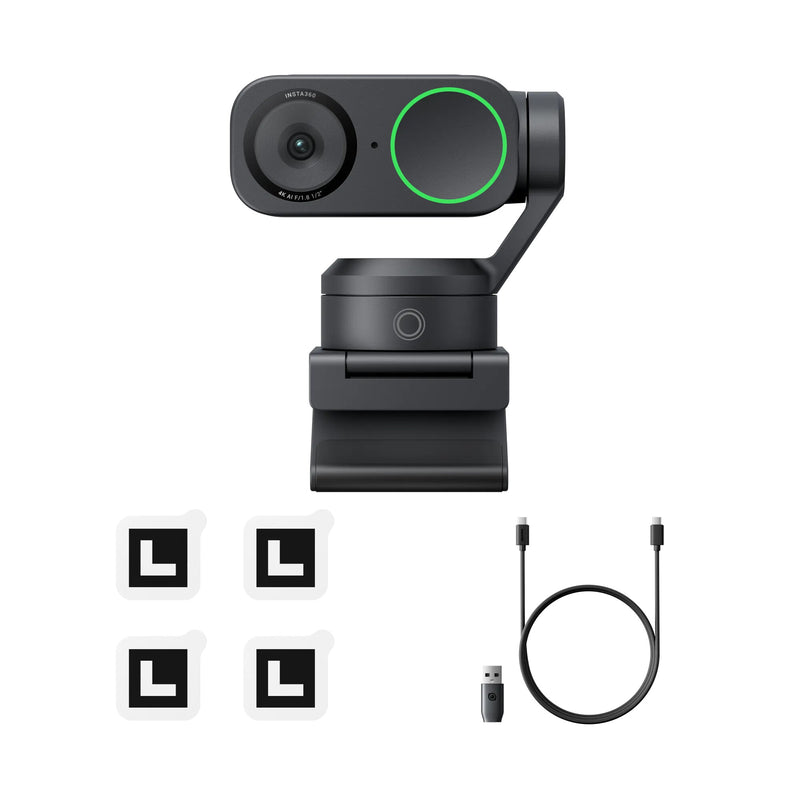 Insta360 Link 2 webcam 3840 x 2160 pixels USB Black