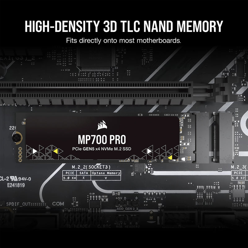 Corsair MP700 PRO 1 TB M.2 PCI Express 5.0 NVMe 3D TLC NAND
