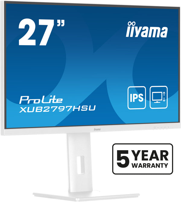 iiyama ProLite 27" Full HD Monitor, White (XUB2797HSU-W2)