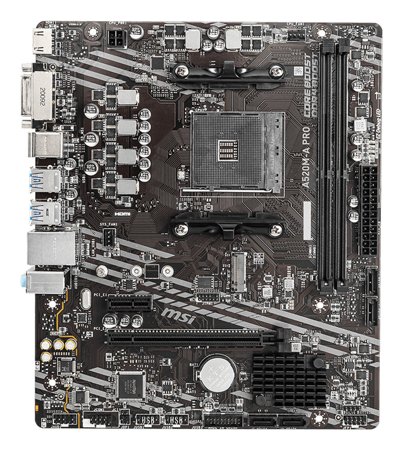 MSI A520M-A PRO motherboard AMD A520 Socket AM4 micro ATX