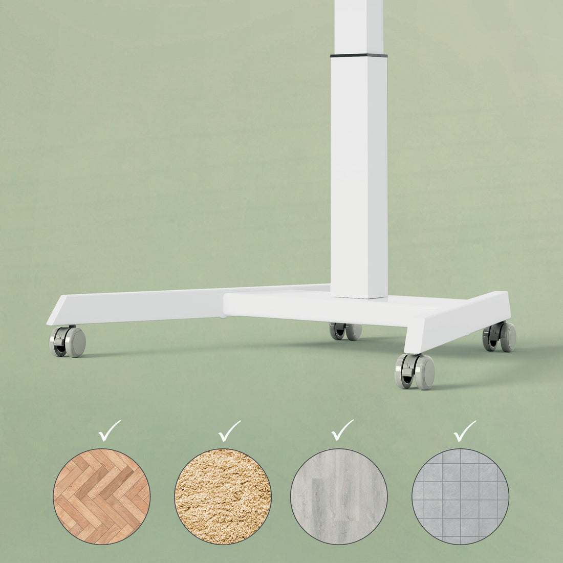 Leitz Castor Wheels for Ergo Small Electric Sit Standing Desk - image 4