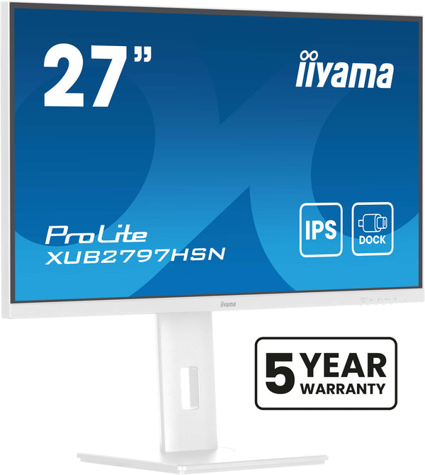iiyama ProLite 27" Full HD Monitor, White (XUB2797HSN-W2)