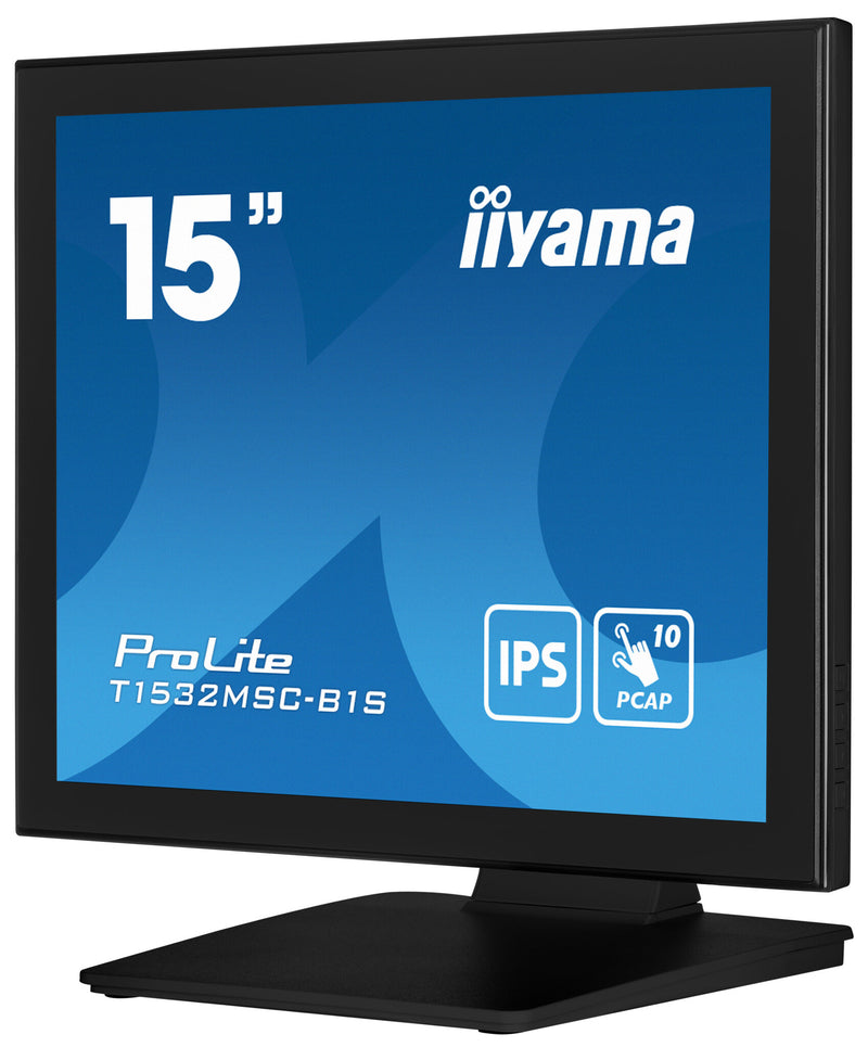 iiyama ProLite T1532MSC-B1S computer monitor 38.1 cm (15") 1024 x 768 pixels XGA LCD Touchscreen Black
