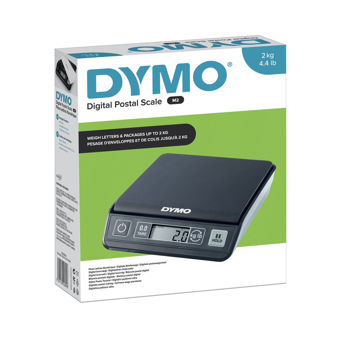 DYMO M2 Digital Shipping Scale | 2 kg Capacity USB Mailing Weighing Scale | Compact Size 18.5 cm L x 16.1 cm W - image 7