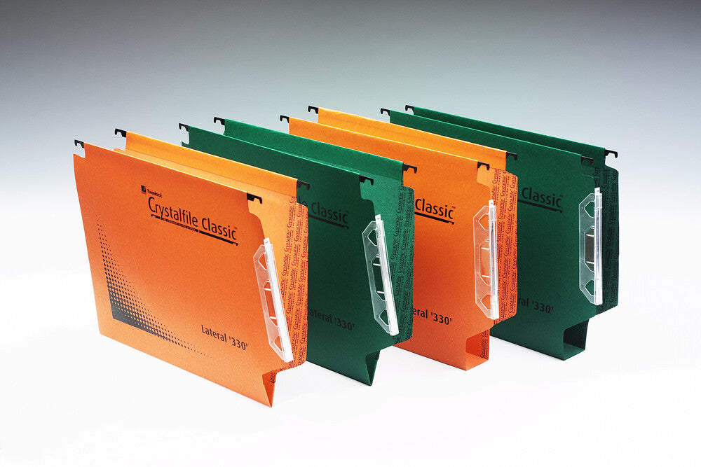 Rexel Crystalfile Classic ‘330’ Lateral File 15mm Green (50) - image 2