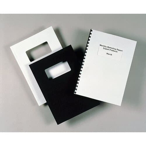 GBC LeatherGrain Binding Covers 250gsm with window A4 Blue (50) - image 6