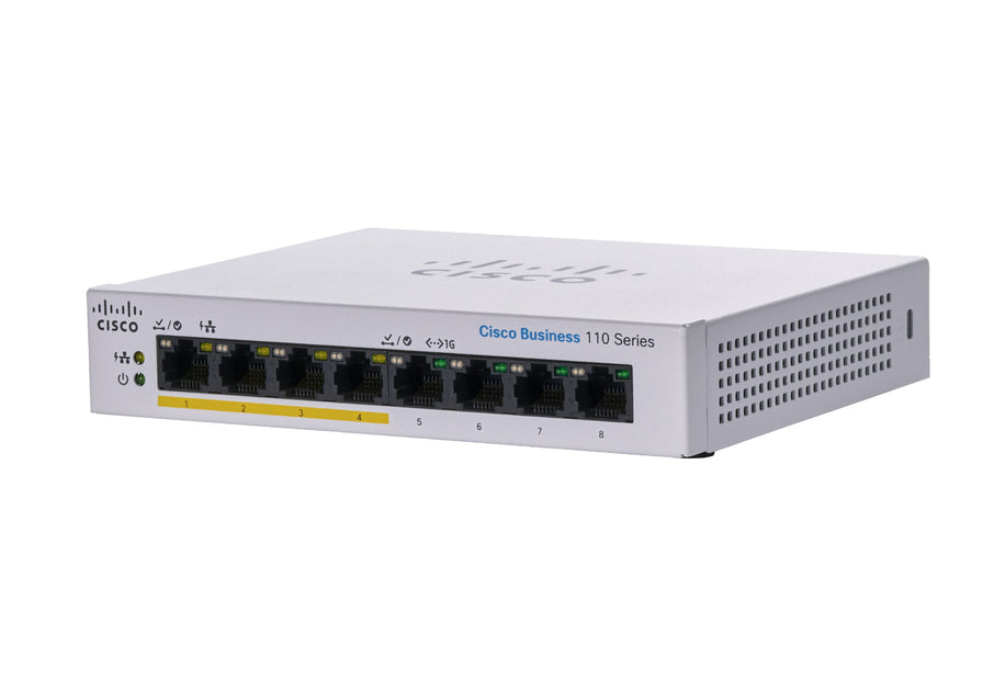 Cisco Business CBS110-8PP-D Unmanaged Switch | 8 Port GE | Partial PoE ...