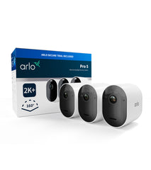 Arlo Pro 5 2K+ Outdoor Security Camera, 3-cam