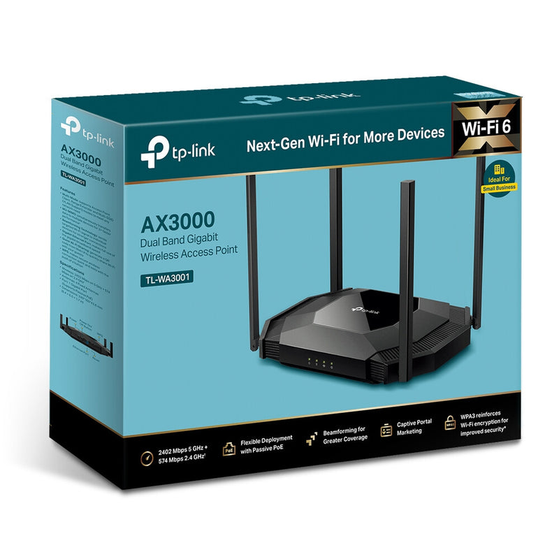 TP-Link TL-WA3001 wireless access point 2402 Mbit/s Black Power over Ethernet (PoE)