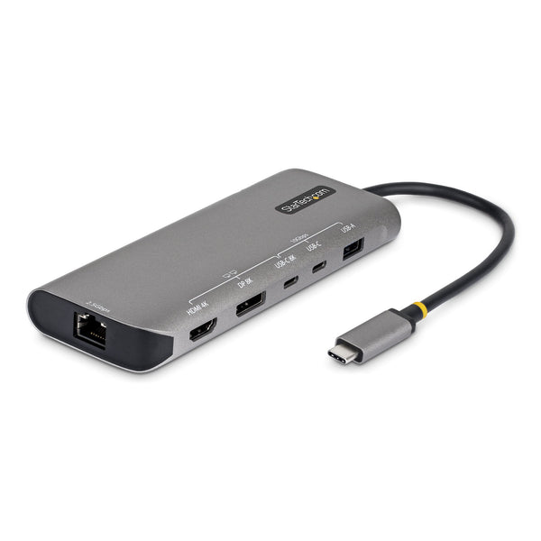 StarTech.com USB4 Multiport Adapter, Driverless Dual-4K for macOS and Windows, 140W Power Delivery Charging, 3-Port 10Gbps Hub, 2.5GbE, Mini Dock