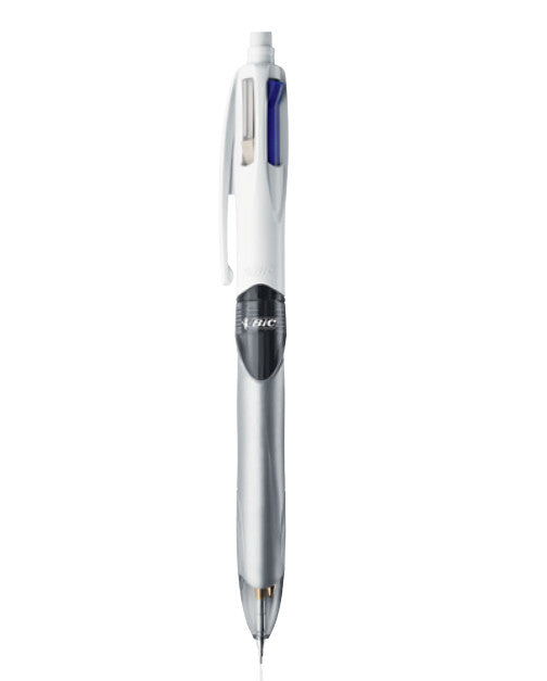 BIC 4Colours Black, Blue, Green, Red Clip-on retractable ballpoint pen 12