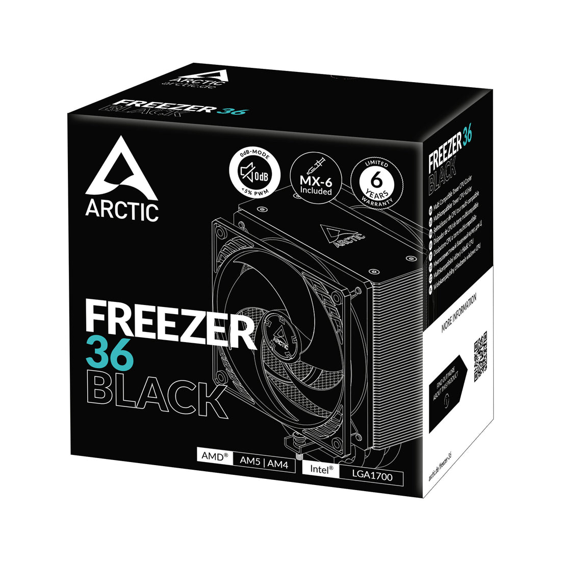 ARCTIC Freezer 36 (Black) Multi Compatible Tower CPU Cooler - image 6