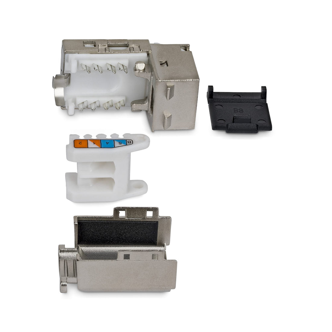 StarTech.com Shielded Cat6a Keystone Jack, 10-Pack RJ45 Ethernet Keystone Jacks, STP Cat6a Wall Jack - image 3