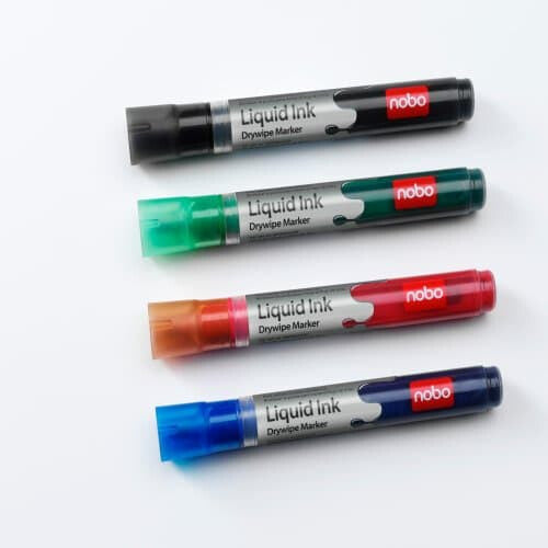Nobo Liquid Ink Whiteboard Pens Bullet Tip 6 Pack - image 2