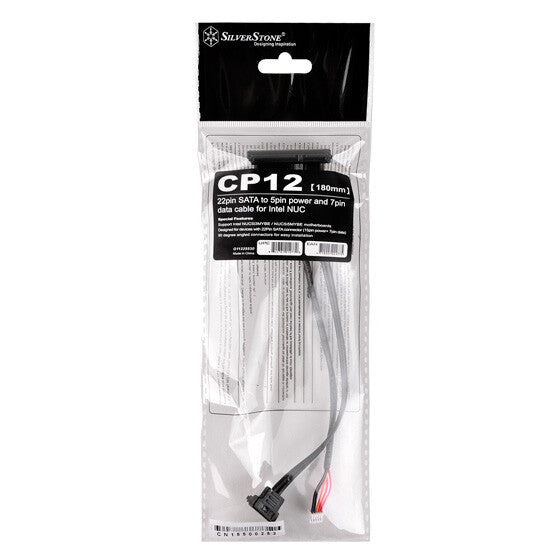 Silverstone Zubehör Modding SATA cable 0.18 m SATA 7-pin SATA 22-pin Black
