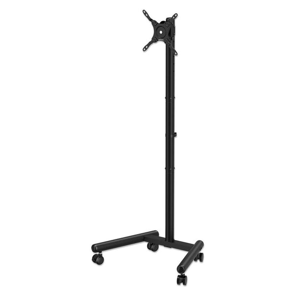 Manhattan Trolley Mount Stand for TV & Monitors, For screens: 13" to 42", VESA compatability: all between 75X75 to 200x200mm - check the dimensions of the four mounting holes on back of screen to ensure it fits, Max 20kg, Height-adjustable to six levels,