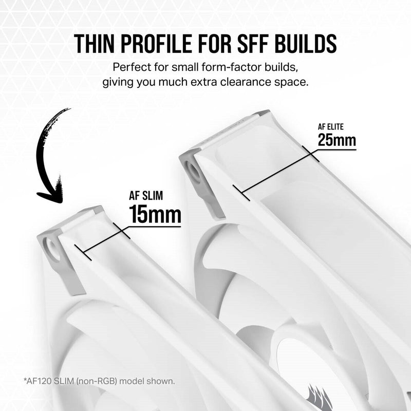 Corsair AF120 RGB Slim Computer case Fan 12 cm White 2 pc(s)
