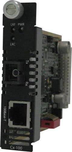 Perle C-100-M1SC2U network media converter Internal 100 Mbit/s Multi-mode Black