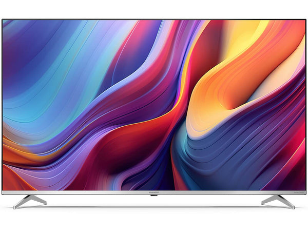 Sharp 50" 4K UHD Quantum Dot QLED Smart Google Frameless TV Netflix Prime DVB-T2 Tuner - No iPlayer (Grade A1 - Like New)
