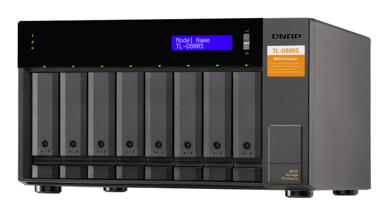 QNAP TL-D800S HDD/SSD enclosure Black, Grey 2.5/3.5"