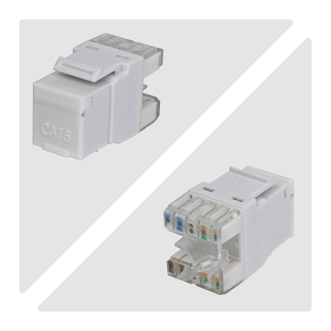 StarTech.com Cat6 Keystone Jack, 24-Pack RJ45 Ethernet Keystone Jacks, UTP Cat6 Wall Jack, 180-Degree 110 - image 4