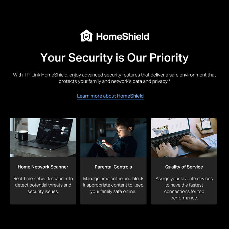 TP-Link Archer BE220 wireless router Gigabit Ethernet Dual-band (2.4 GHz / 5 GHz) Black