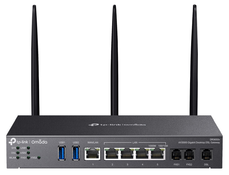 TP-Link Omada DR3220v-4G wireless router Gigabit Ethernet Dual-band (2.4 GHz / 5 GHz) Black
