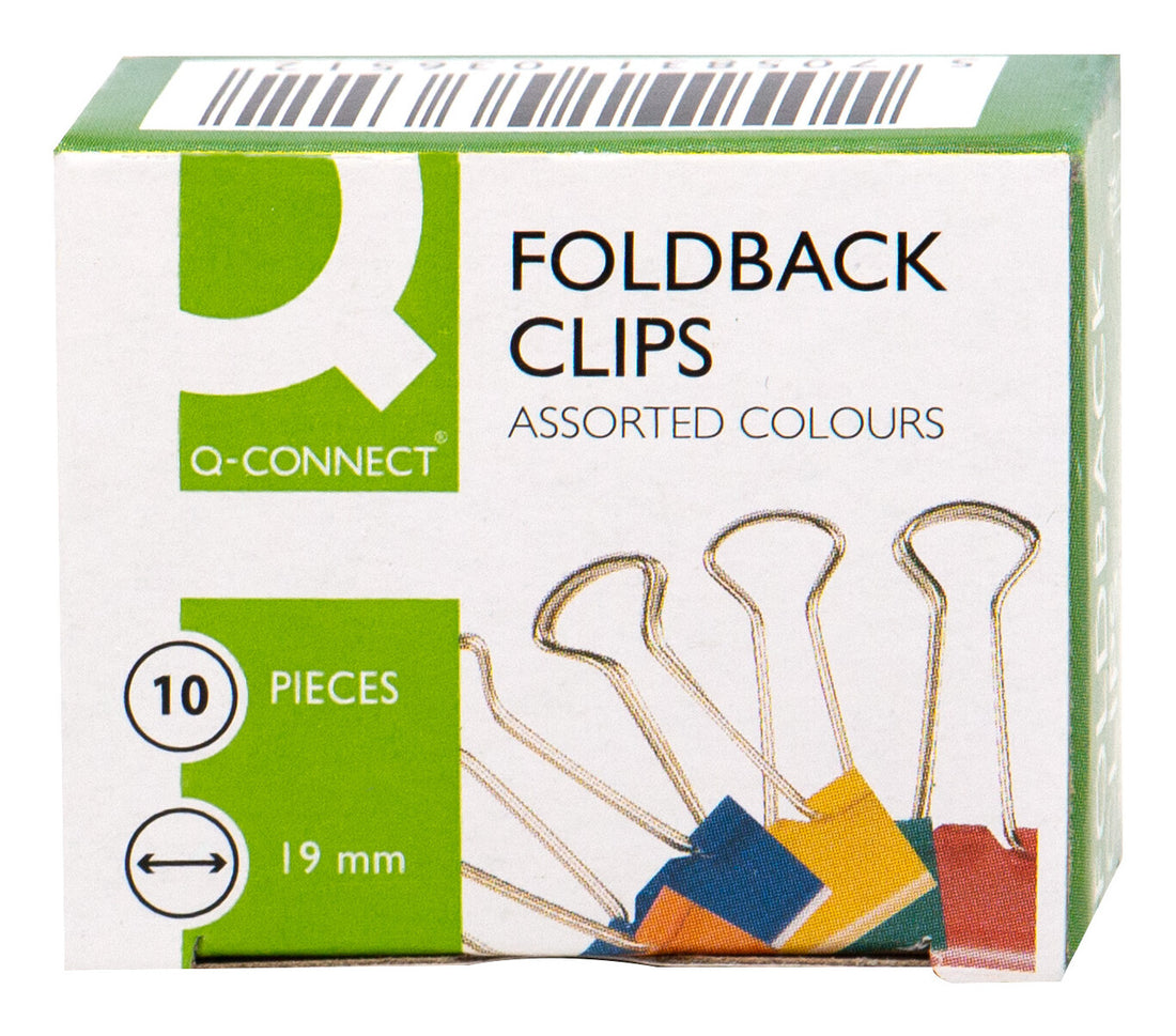 Q-CONNECT Foldback Clips, 19mm – Assorted colors - image 2