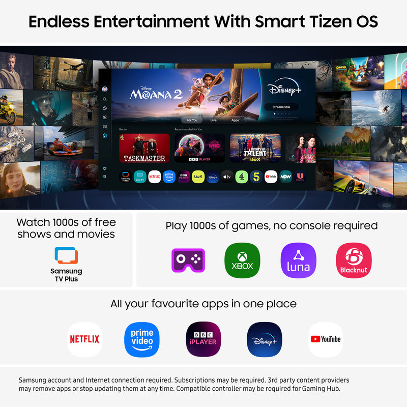 Samsung 2025 Q7F 55" 4K QLED HDR Smart TV 139.7 cm (55") 4K Ultra HD Wi-Fi Black