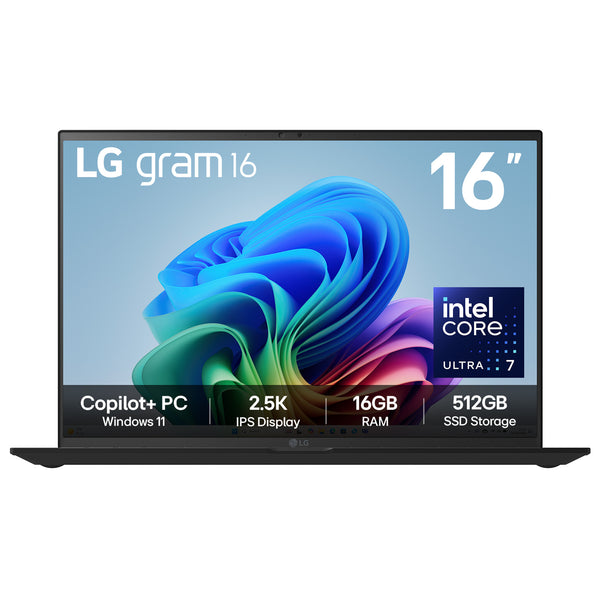LG Gram Hybrid AI Copilot+ 16" Laptop (16Z90TL-G.AU75A1) - Intel Core Ultra 7 256V, 16GB RAM, 512GB SSD, Windows 11 Home
