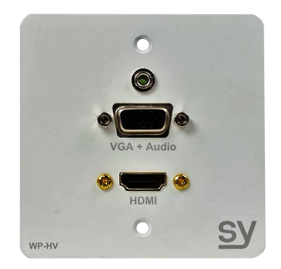 SY Electronics SY-WP-HV-EW socket-outlet HDMI + VGA + 3.5mm White