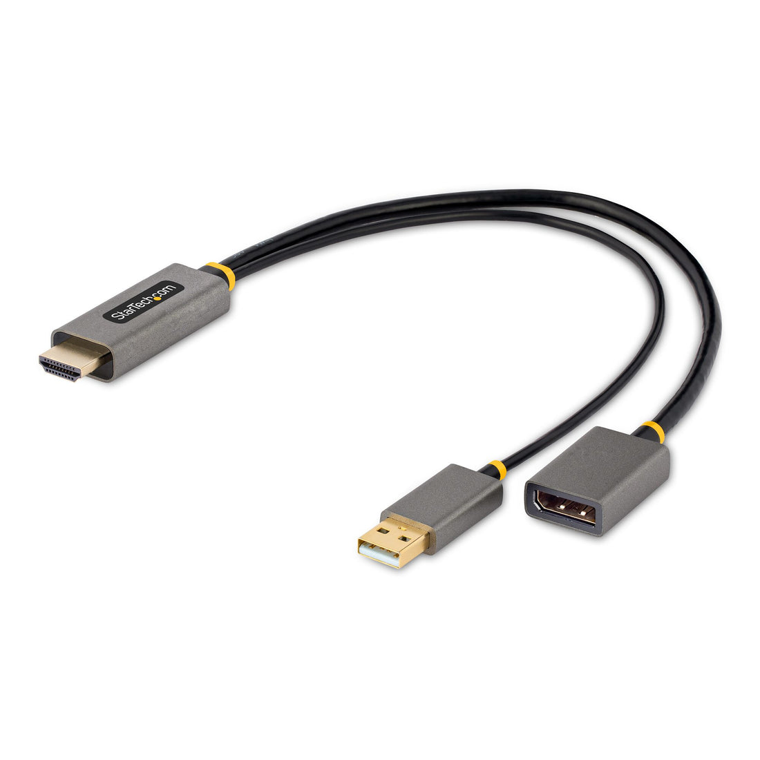 StarTech.com 1ft (30cm) HDMI to DisplayPort Adapter Cable, Active 4K 60Hz HDMI 2.0 to DP 1.2 Converter, HDR
