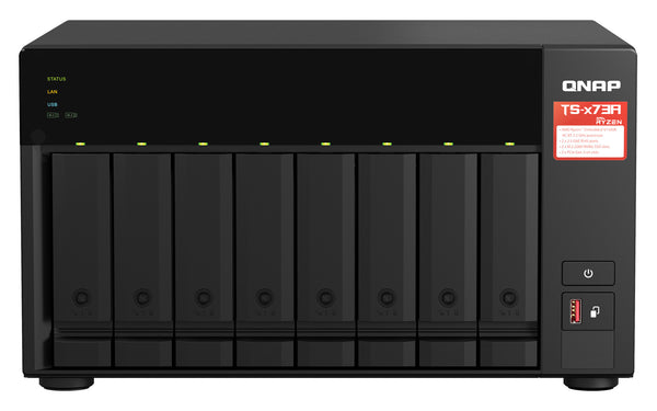QNAP TS-873A NAS Tower Ryzen Embedded V1500B 8 GB DDR4 48 TB HDD QNAP Turbo System Anthracite