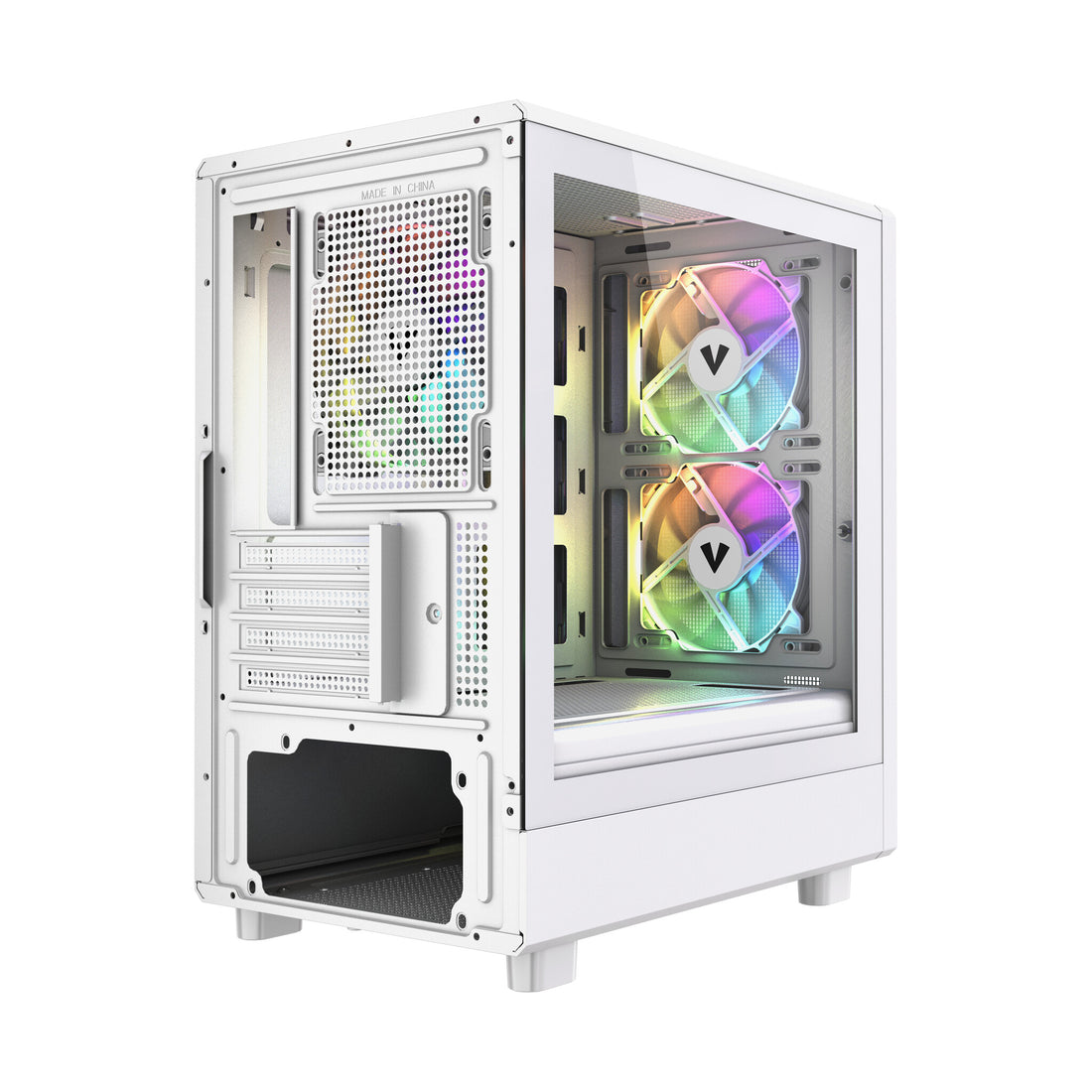 VIDA SPIRE M MATX WHITE GAMING CASE Micro Tower - image 5