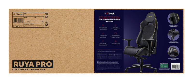 Trust GXT 721 Ruya Pro Universal gaming chair Black