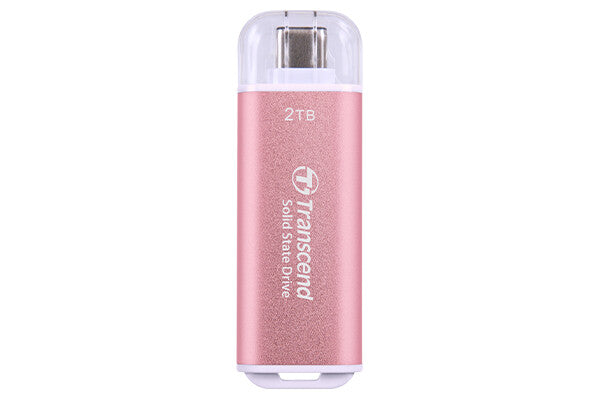 Transcend TS2TESD300P external solid state drive 2 TB USB Type-C Pink