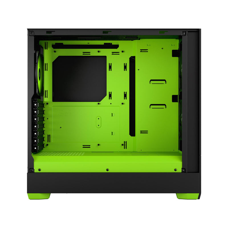 Fractal Design Pop Air RGB (Green Core TG) Gaming Case w/ Clear Glass Window, ATX, Hexagonal Mesh Front, Green Interior/Accents, 3 RGB Fans & ARGB Controller