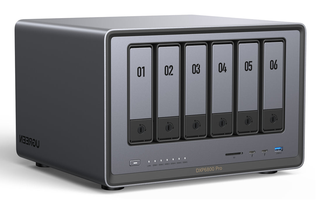 Ugreen NASync DXP6800Pro NAS Desktop Intel Core i5 i5-1235U 8 GB DDR5 UGOS Pro Black, Grey