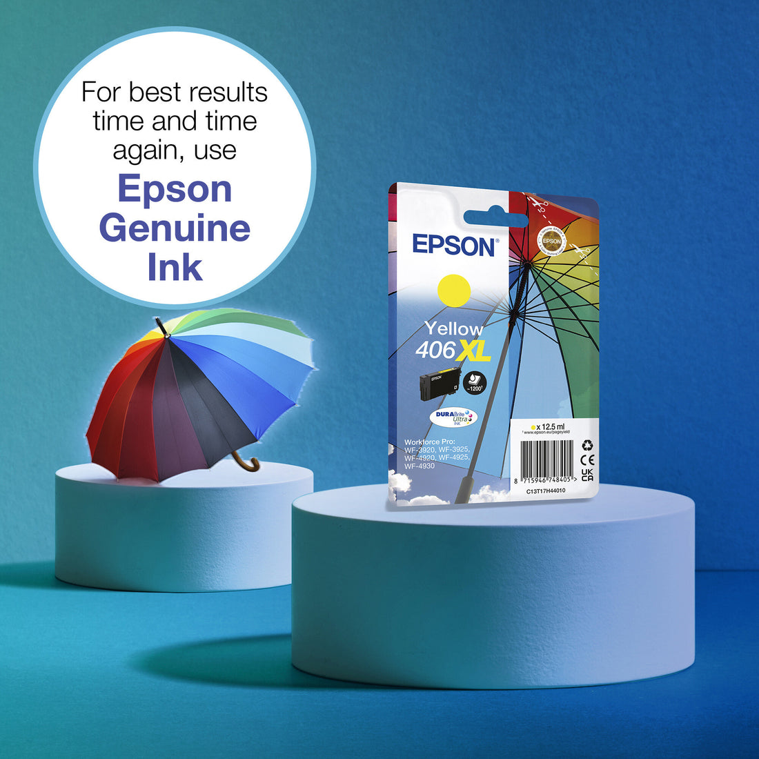 Epson Singlepack Yellow 406XL Umbrella DURABrite Ultra Ink