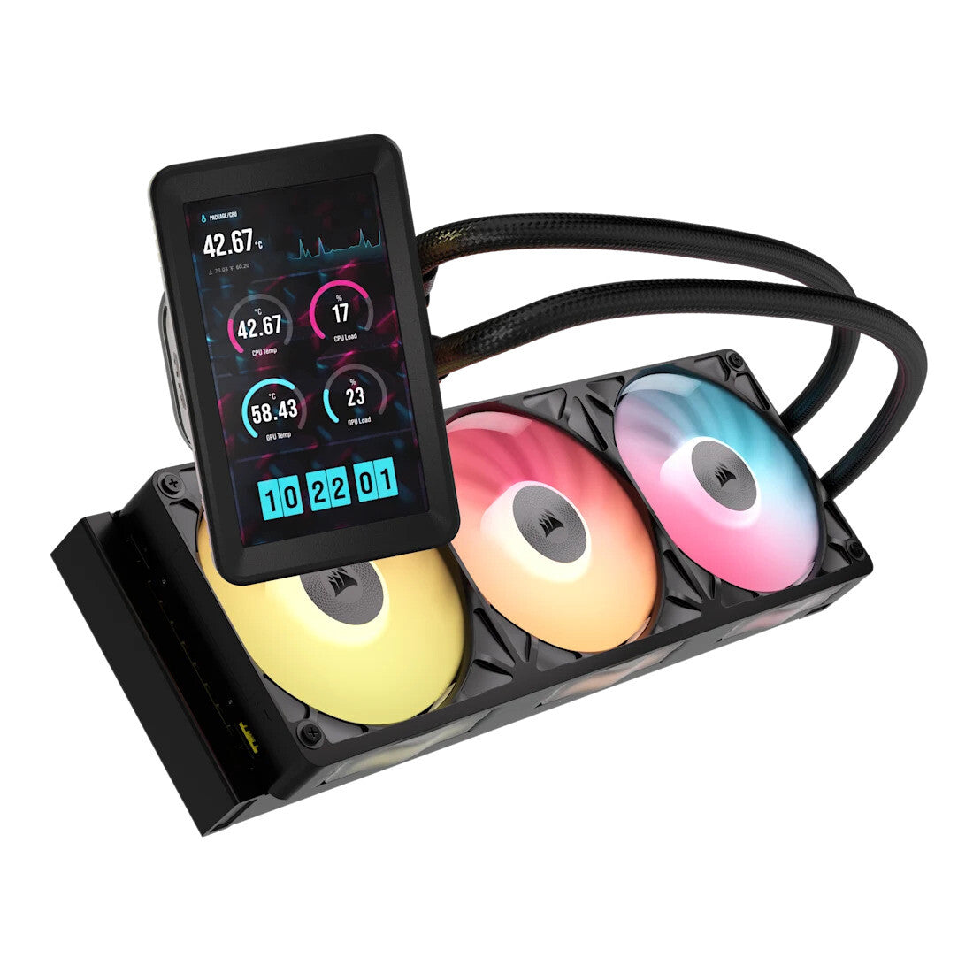 Corsair iCUE LINK TITAN II 360 RX LCD Processor All-in-one liquid cooler 36 cm Black