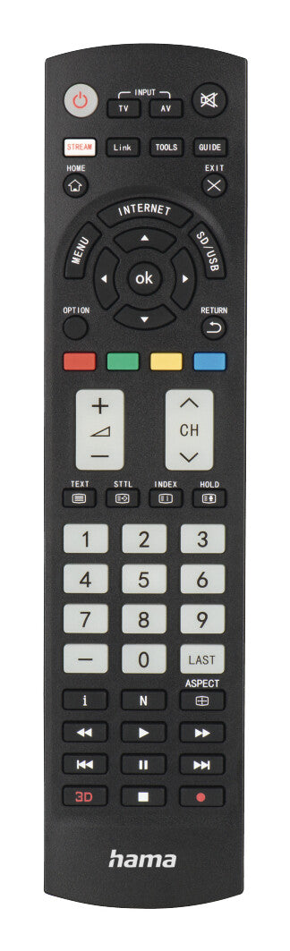 Remote Button Office Hama 00221064 remote control IR Wireless TV Press buttons | Back to the ...