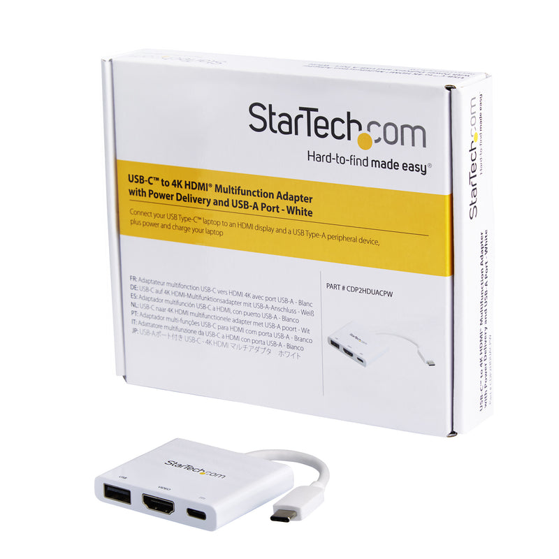 StarTech.com USB-C Multiport Adapter with HDMI - USB 3.0 Port - 60W PD - White