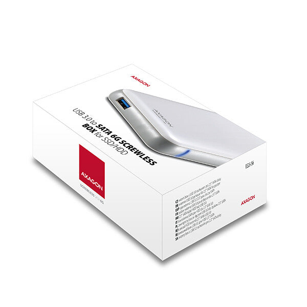 Axagon EE25-S6 storage drive enclosure HDD/SSD enclosure White 2.5"
