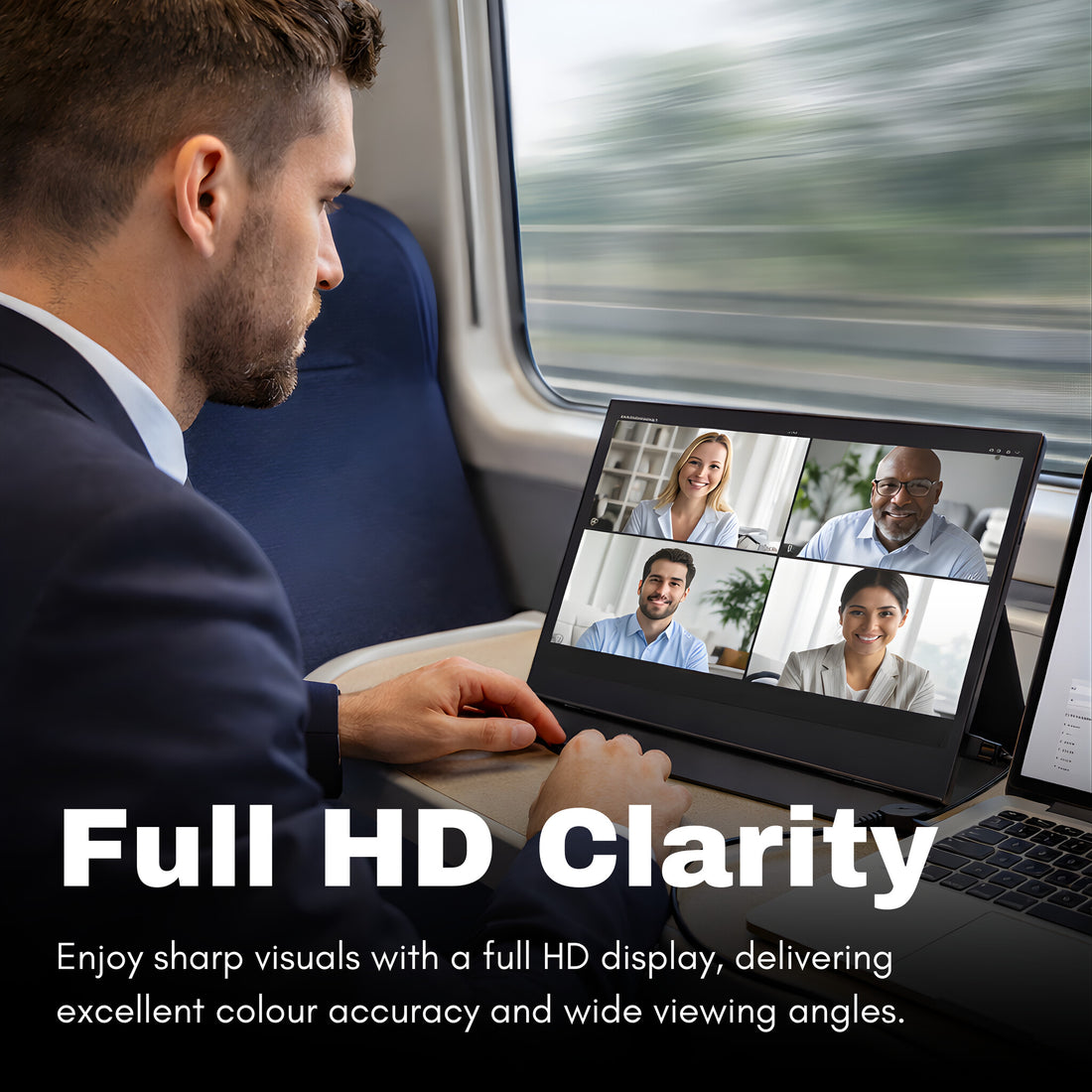 Origin Storage 15.6 Inch Full HD 60Hz IPS Portable Monitor with USB-C Mini HDMI & Speakers with Foldable Case - image 4
