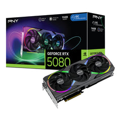 PNY NVIDIA GeForce RTX 5080 16 GB GDDR7 Graphics Card (VCG508016TFXXPB1-O)
