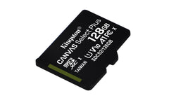 Kingston Technology Canvas Select 128GB micSDXC Plus 100R A1 C10 Card + ADP